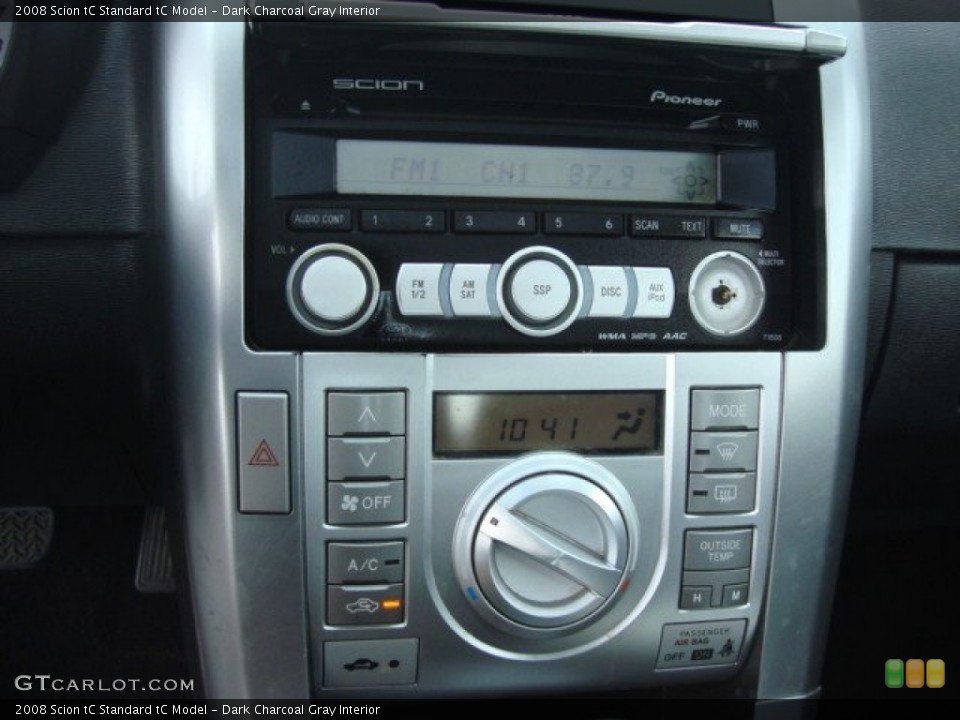 Dark Charcoal Gray Interior Controls for the 2008 Scion tC  #68028875