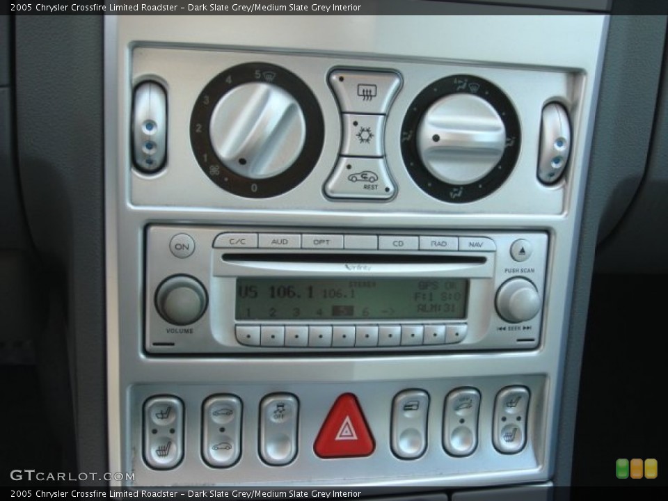 Dark Slate Grey/Medium Slate Grey Interior Controls for the 2005 Chrysler Crossfire Limited Roadster #68029271