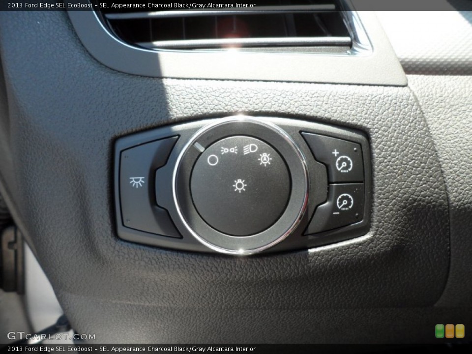 SEL Appearance Charcoal Black/Gray Alcantara Interior Controls for the 2013 Ford Edge SEL EcoBoost #68031788
