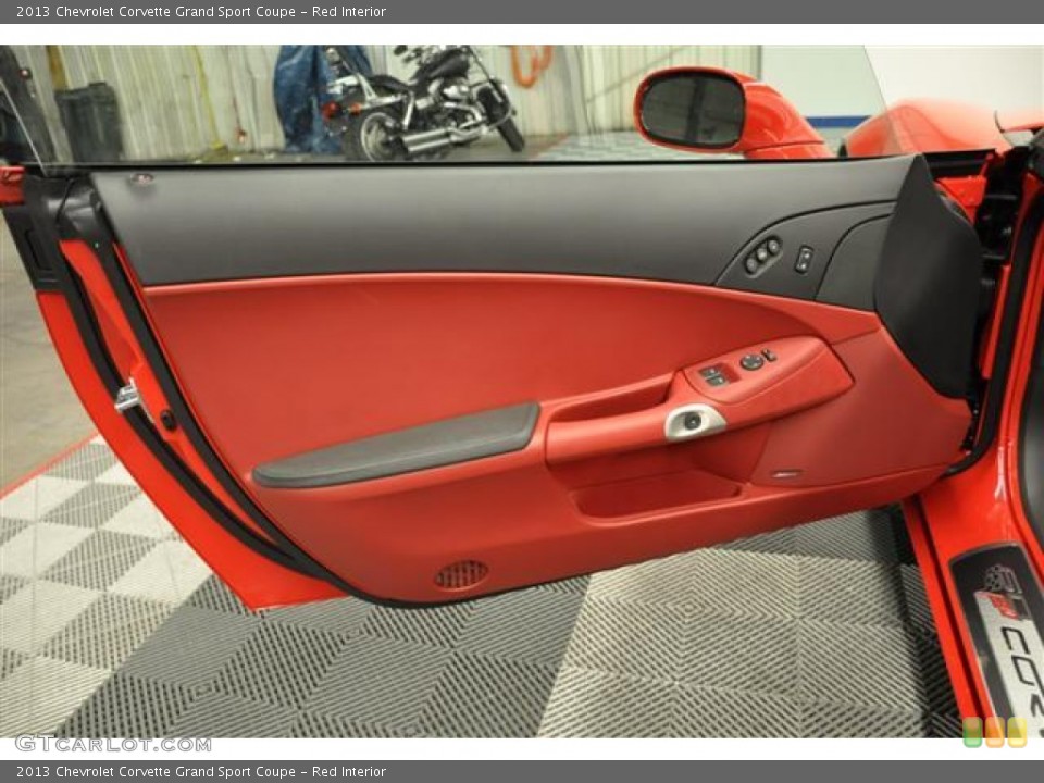Red Interior Door Panel for the 2013 Chevrolet Corvette Grand Sport Coupe #68032596