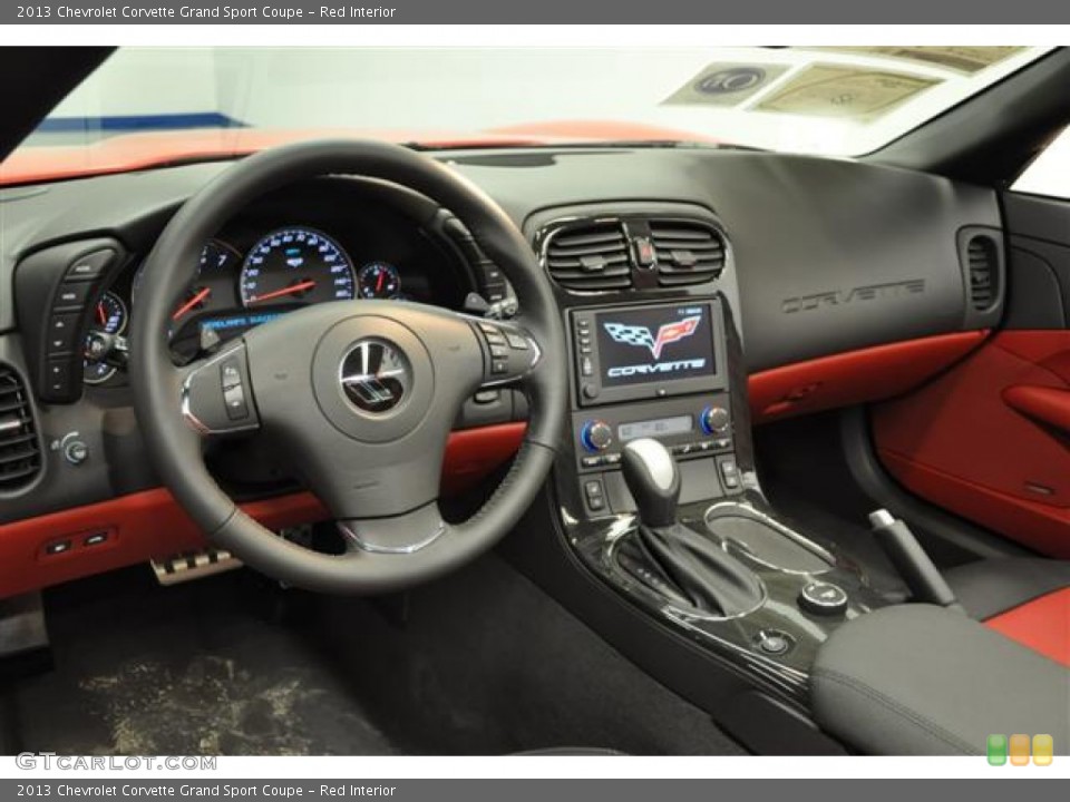 Red Interior Prime Interior for the 2013 Chevrolet Corvette Grand Sport Coupe #68032628