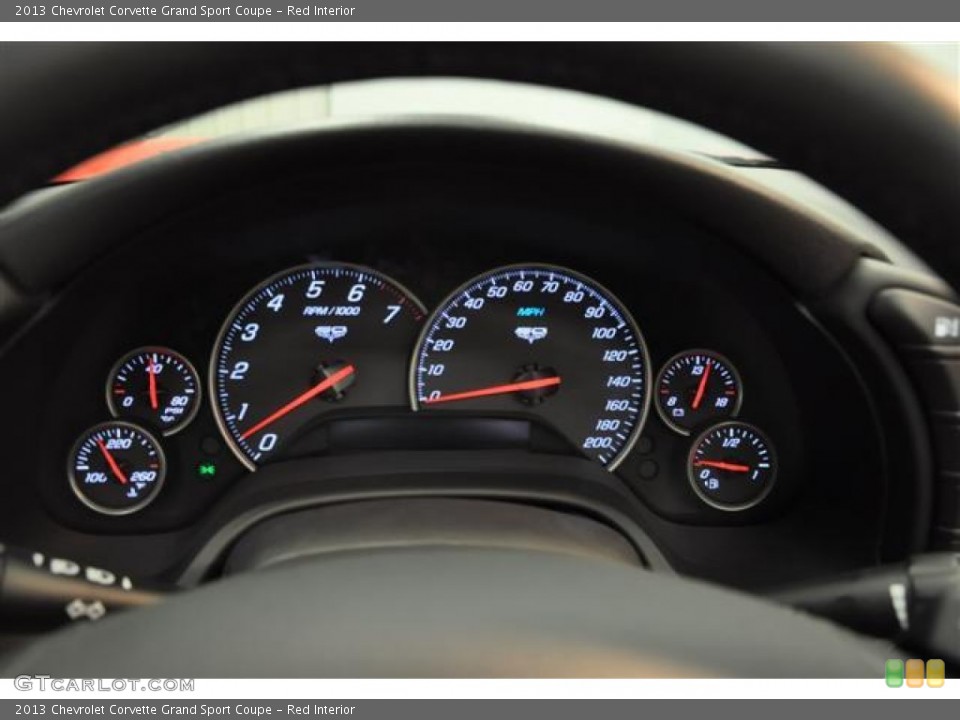 Red Interior Gauges for the 2013 Chevrolet Corvette Grand Sport Coupe #68032648
