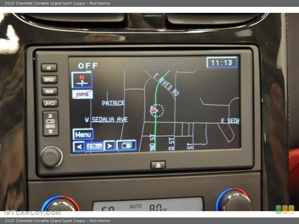 Red Interior Navigation for the 2013 Chevrolet Corvette Grand Sport Coupe #68032673