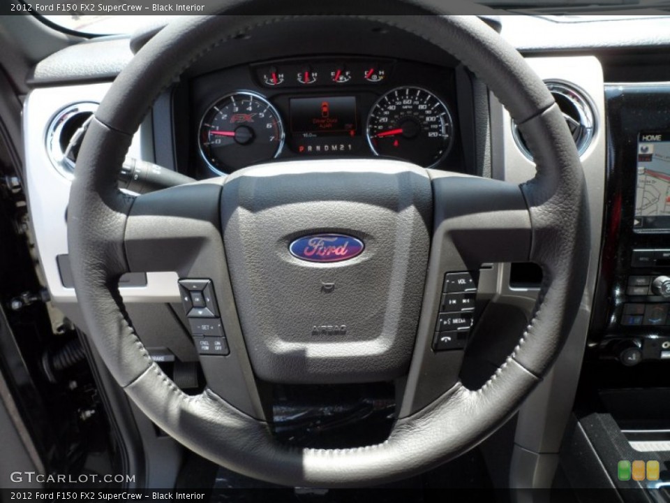 Black Interior Steering Wheel for the 2012 Ford F150 FX2 SuperCrew #68033015
