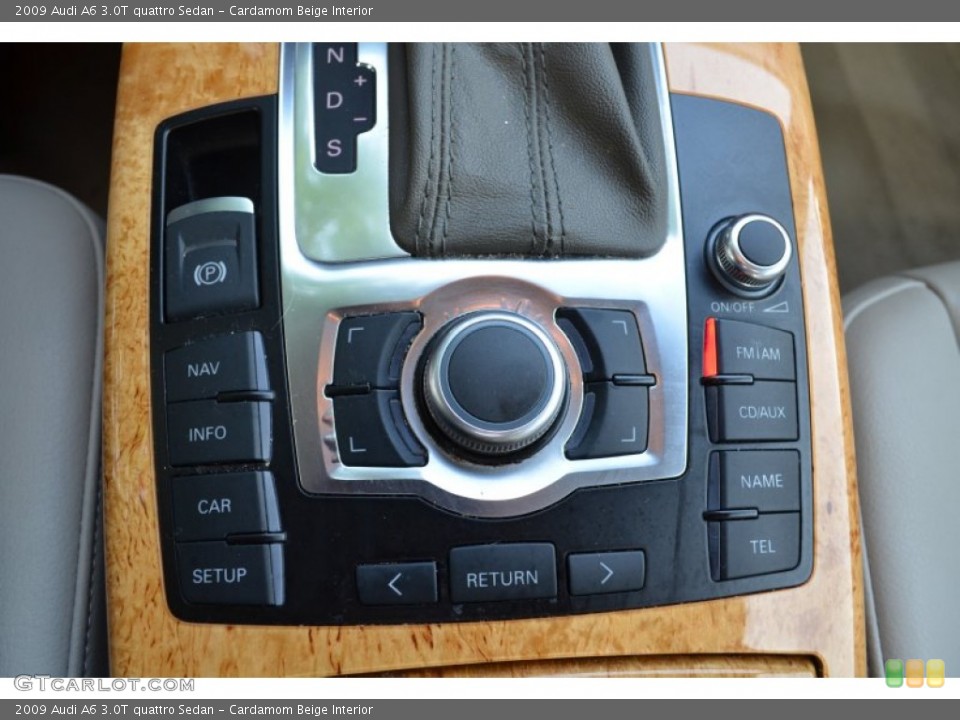 Cardamom Beige Interior Controls for the 2009 Audi A6 3.0T quattro Sedan #68034134