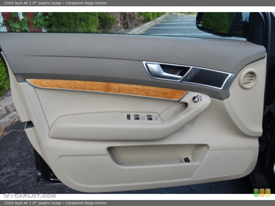 Cardamom Beige Interior Door Panel for the 2009 Audi A6 3.0T quattro Sedan #68034170