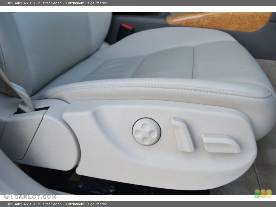 Cardamom Beige Interior Controls for the 2009 Audi A6 3.0T quattro Sedan #68034202