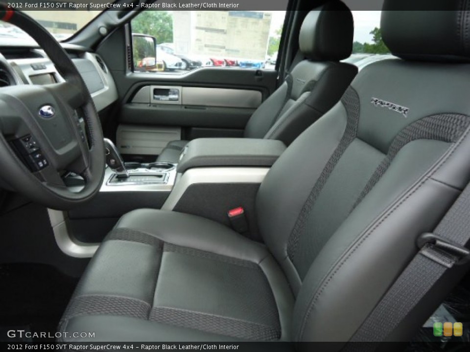 Raptor Black Leather/Cloth Interior Photo for the 2012 Ford F150 SVT Raptor SuperCrew 4x4 #68035661