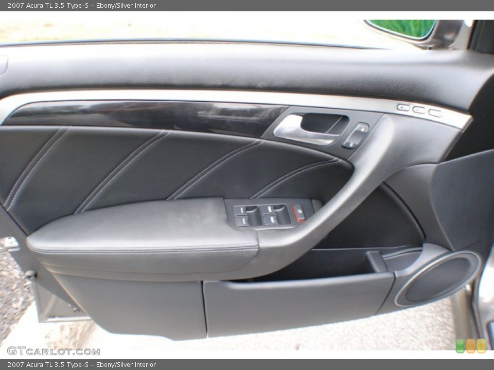 Ebony/Silver Interior Door Panel for the 2007 Acura TL 3.5 Type-S #68035844