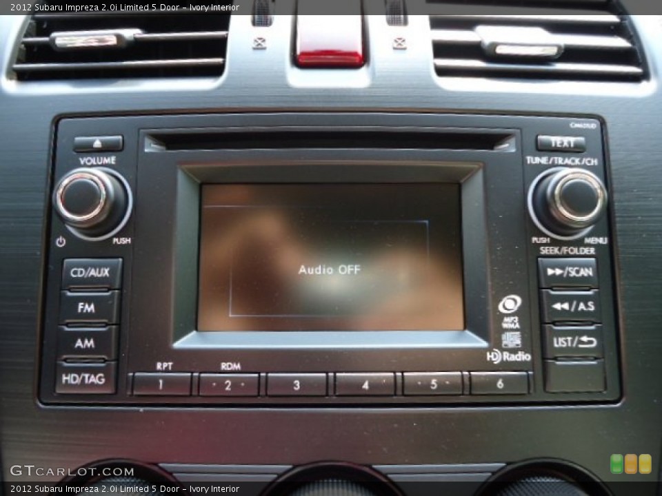 Ivory Interior Audio System for the 2012 Subaru Impreza 2.0i Limited 5 Door #68037860