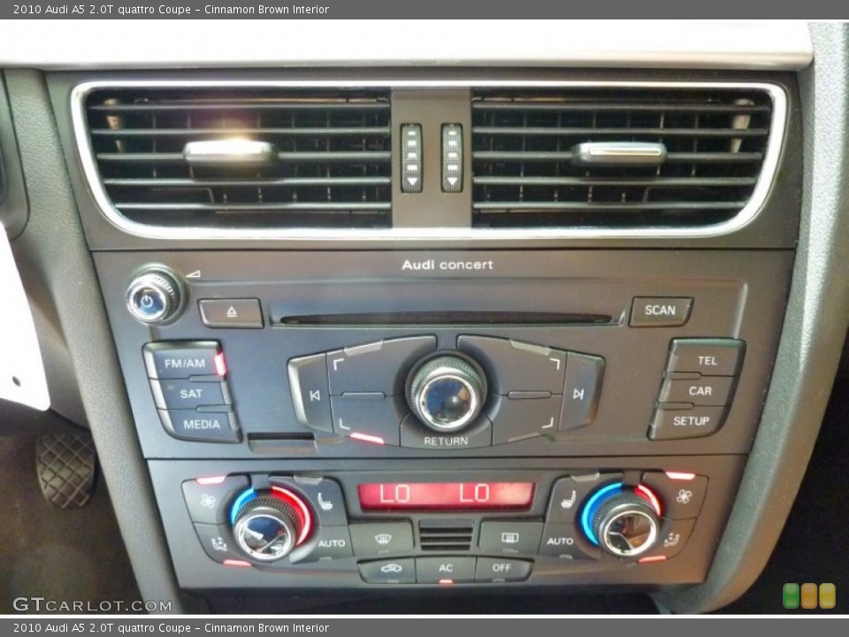 Cinnamon Brown Interior Controls for the 2010 Audi A5 2.0T quattro Coupe #68041832