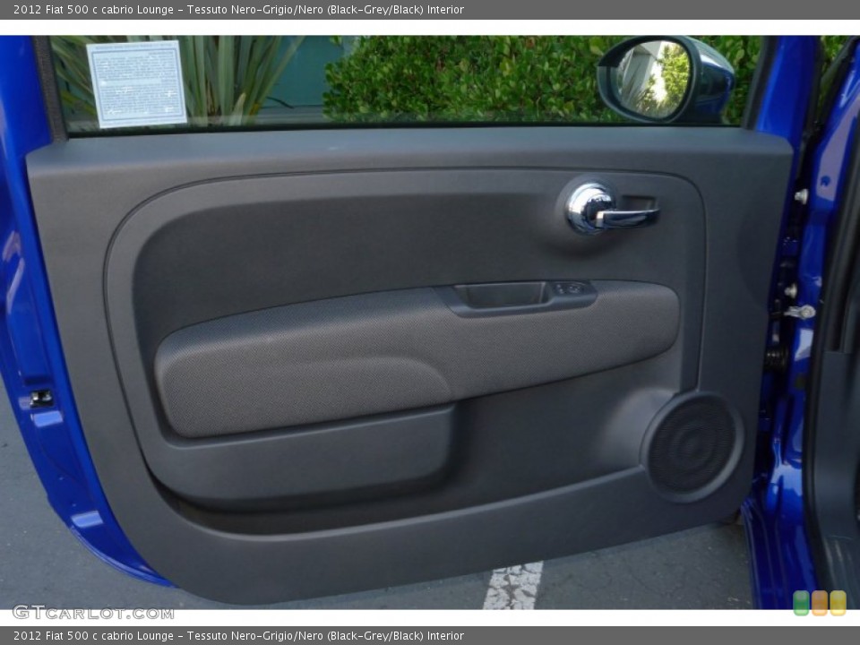 Tessuto Nero-Grigio/Nero (Black-Grey/Black) Interior Door Panel for the 2012 Fiat 500 c cabrio Lounge #68046100