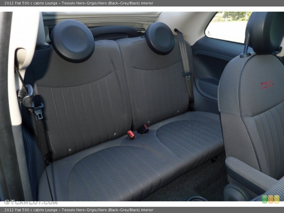 Tessuto Nero-Grigio/Nero (Black-Grey/Black) Interior Rear Seat for the 2012 Fiat 500 c cabrio Lounge #68046130