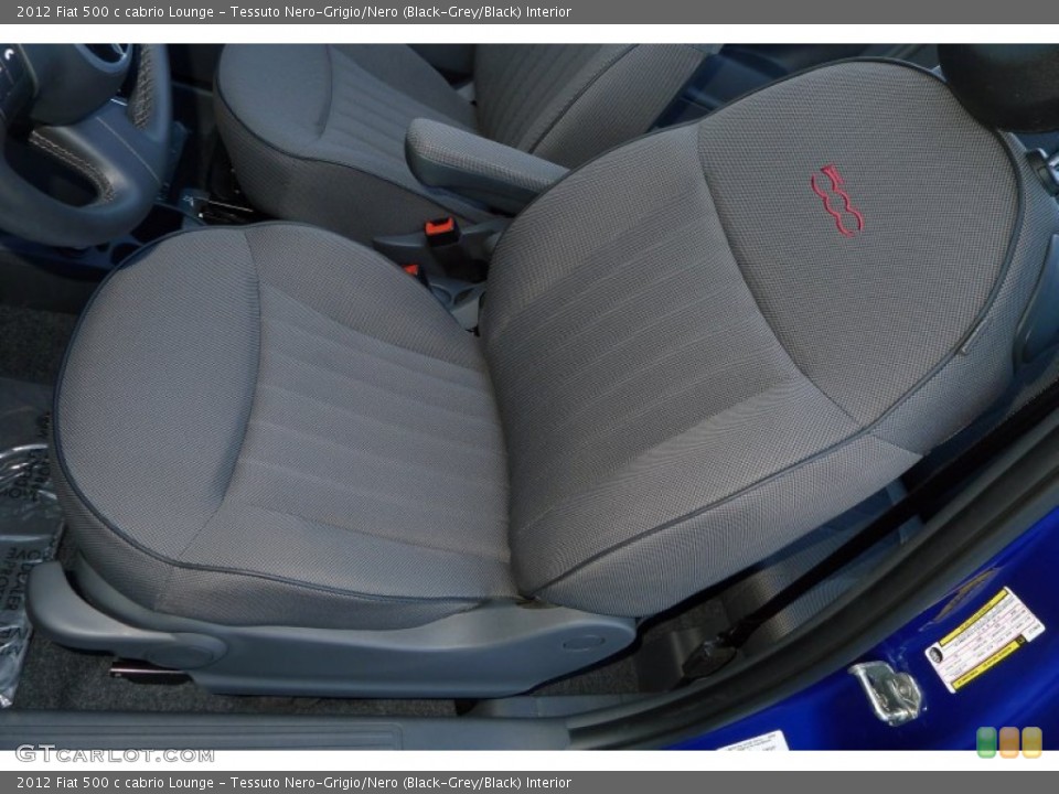 Tessuto Nero-Grigio/Nero (Black-Grey/Black) Interior Front Seat for the 2012 Fiat 500 c cabrio Lounge #68046142