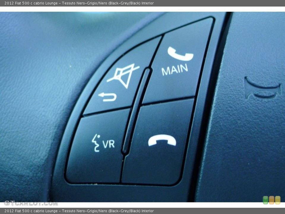Tessuto Nero-Grigio/Nero (Black-Grey/Black) Interior Controls for the 2012 Fiat 500 c cabrio Lounge #68046168