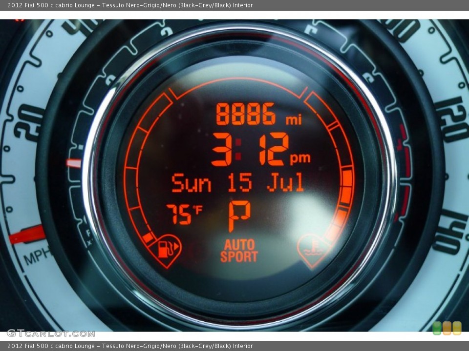 Tessuto Nero-Grigio/Nero (Black-Grey/Black) Interior Gauges for the 2012 Fiat 500 c cabrio Lounge #68046176