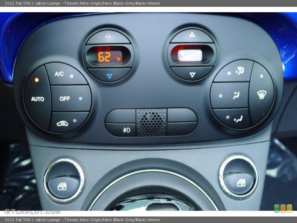 Tessuto Nero-Grigio/Nero (Black-Grey/Black) Interior Controls for the 2012 Fiat 500 c cabrio Lounge #68046197