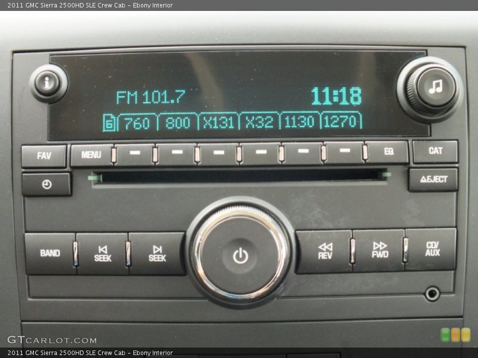 Ebony Interior Audio System for the 2011 GMC Sierra 2500HD SLE Crew Cab #68056343