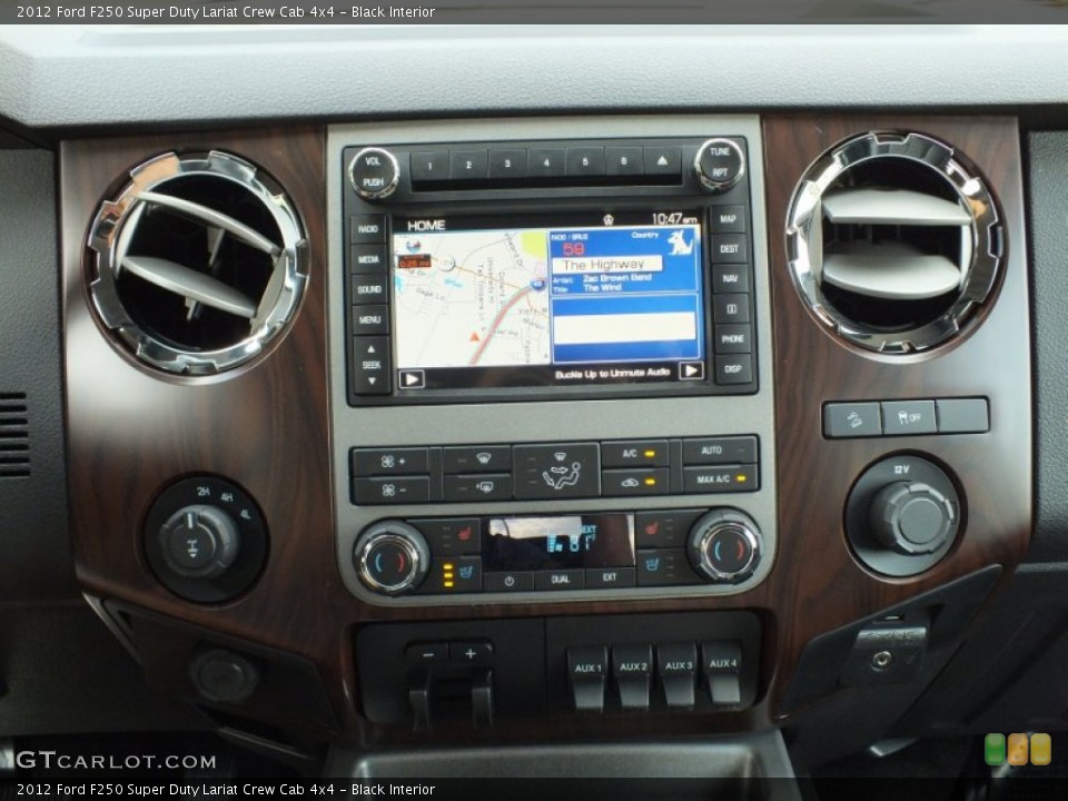 Black Interior Controls for the 2012 Ford F250 Super Duty Lariat Crew Cab 4x4 #68057288