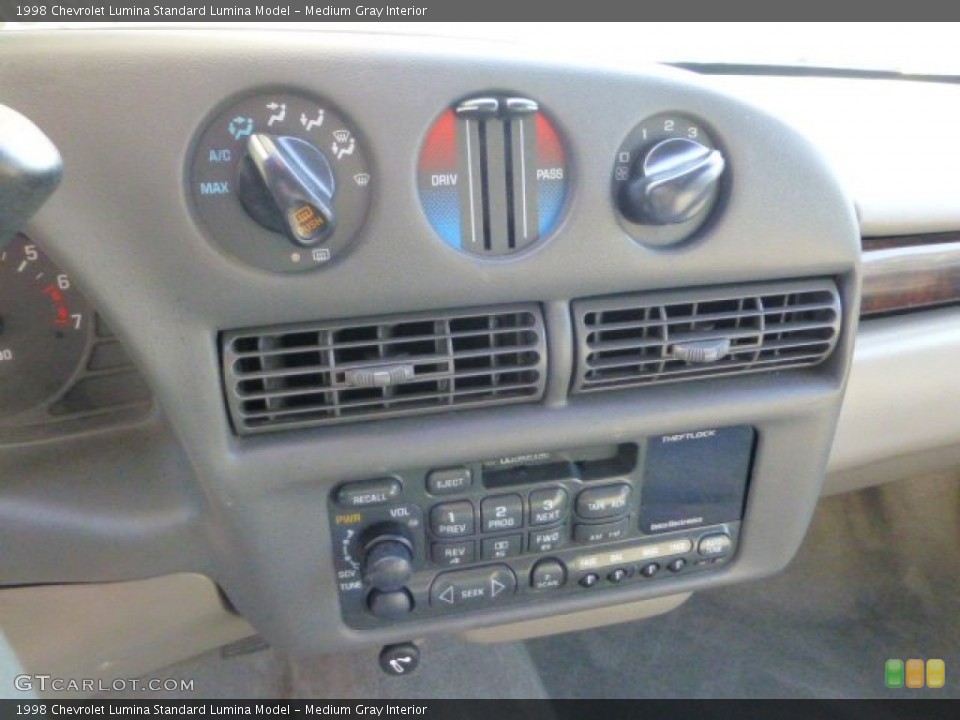 Medium Gray Interior Controls for the 1998 Chevrolet Lumina  #68058830