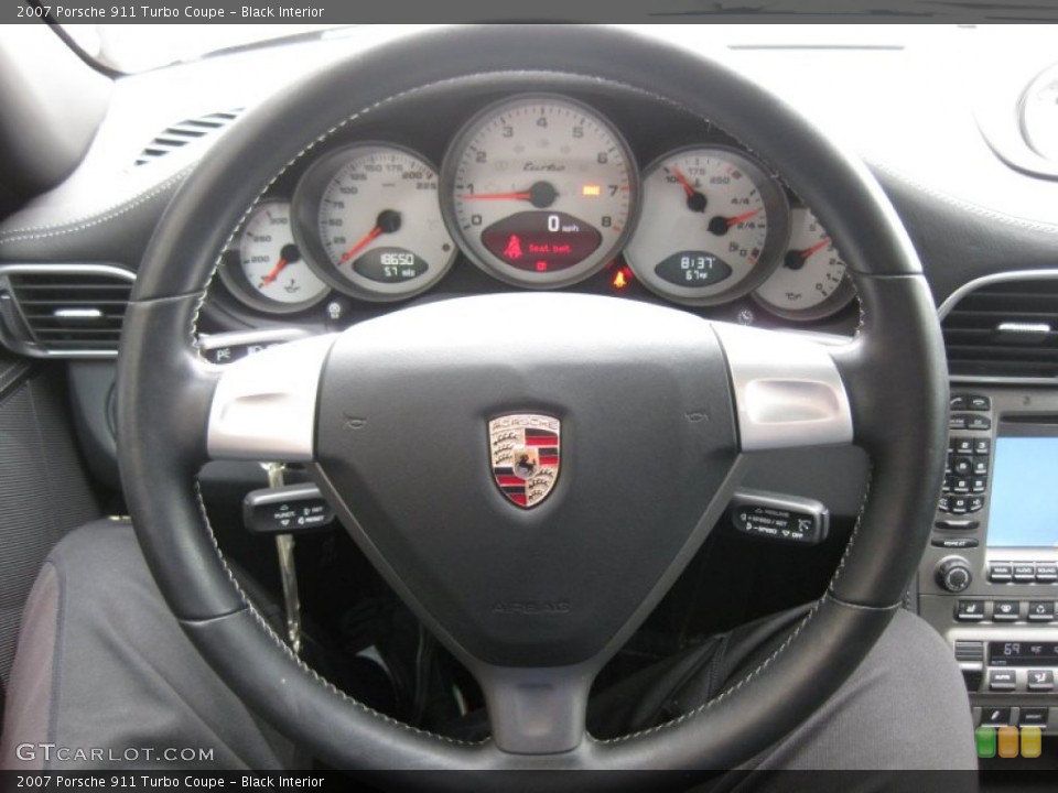 Black Interior Steering Wheel for the 2007 Porsche 911 Turbo Coupe #68063114
