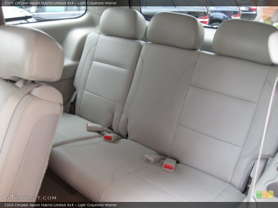 Light Graystone Interior Rear Seat for the 2009 Chrysler Aspen Hybrid Limited 4x4 #68063687