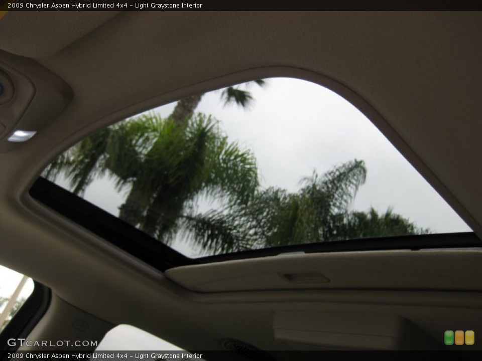 Light Graystone Interior Sunroof for the 2009 Chrysler Aspen Hybrid Limited 4x4 #68063705