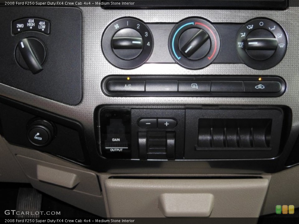Medium Stone Interior Controls for the 2008 Ford F250 Super Duty FX4 Crew Cab 4x4 #68069213