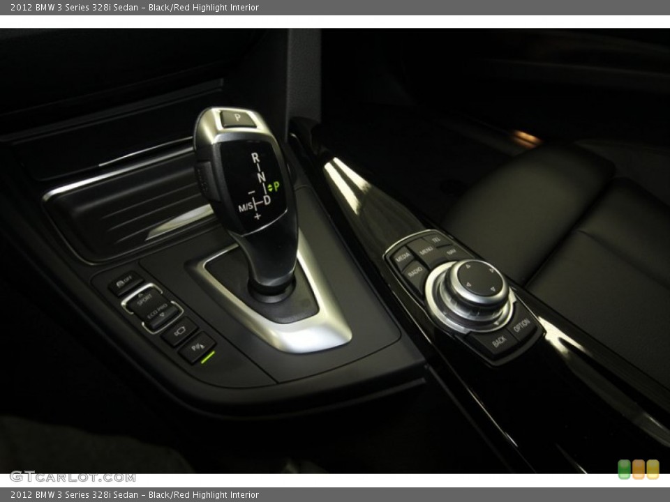 Black/Red Highlight Interior Transmission for the 2012 BMW 3 Series 328i Sedan #68070143