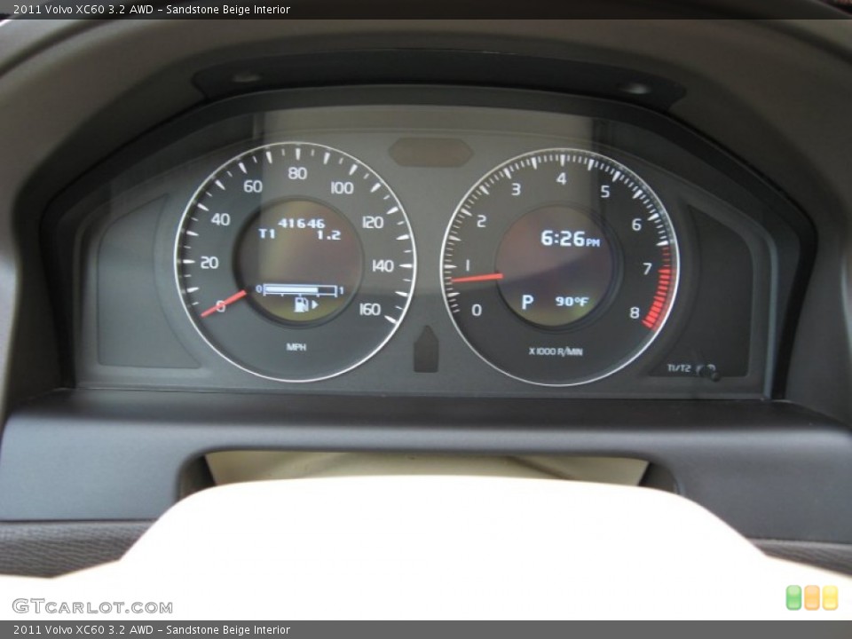 Sandstone Beige Interior Gauges for the 2011 Volvo XC60 3.2 AWD #68070476