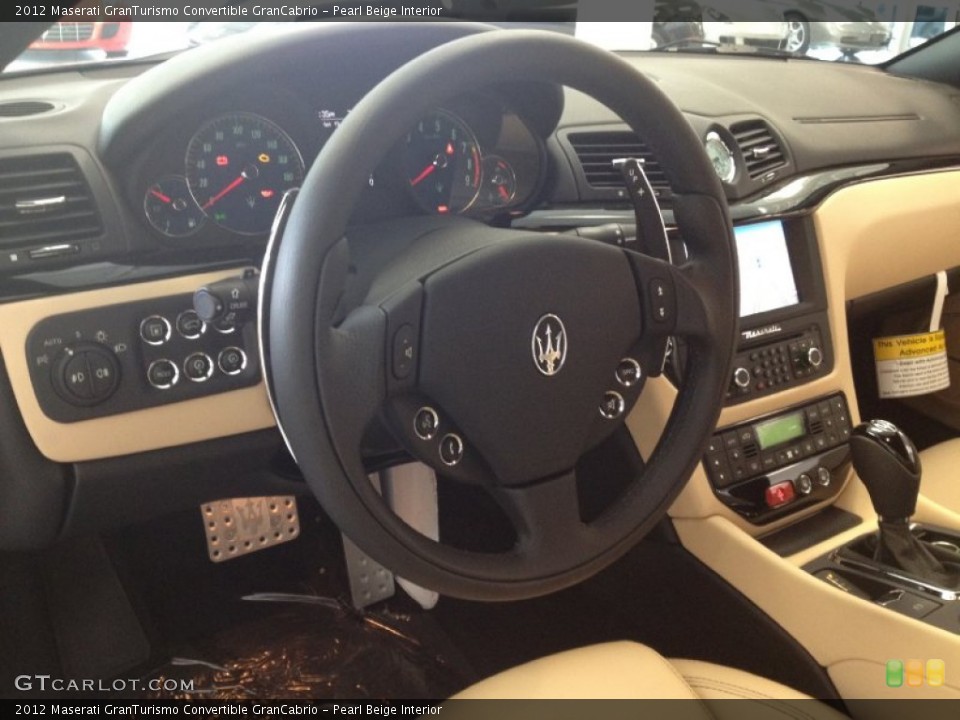 Pearl Beige Interior Steering Wheel for the 2012 Maserati GranTurismo Convertible GranCabrio #68074289