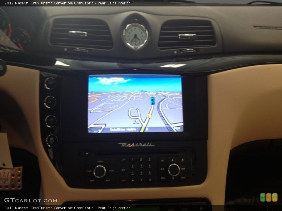 Pearl Beige Interior Navigation for the 2012 Maserati GranTurismo Convertible GranCabrio #68074298