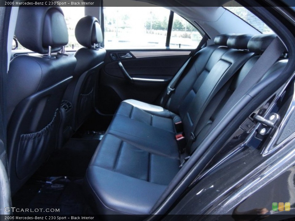Black Interior Rear Seat for the 2006 Mercedes-Benz C 230 Sport #68075744