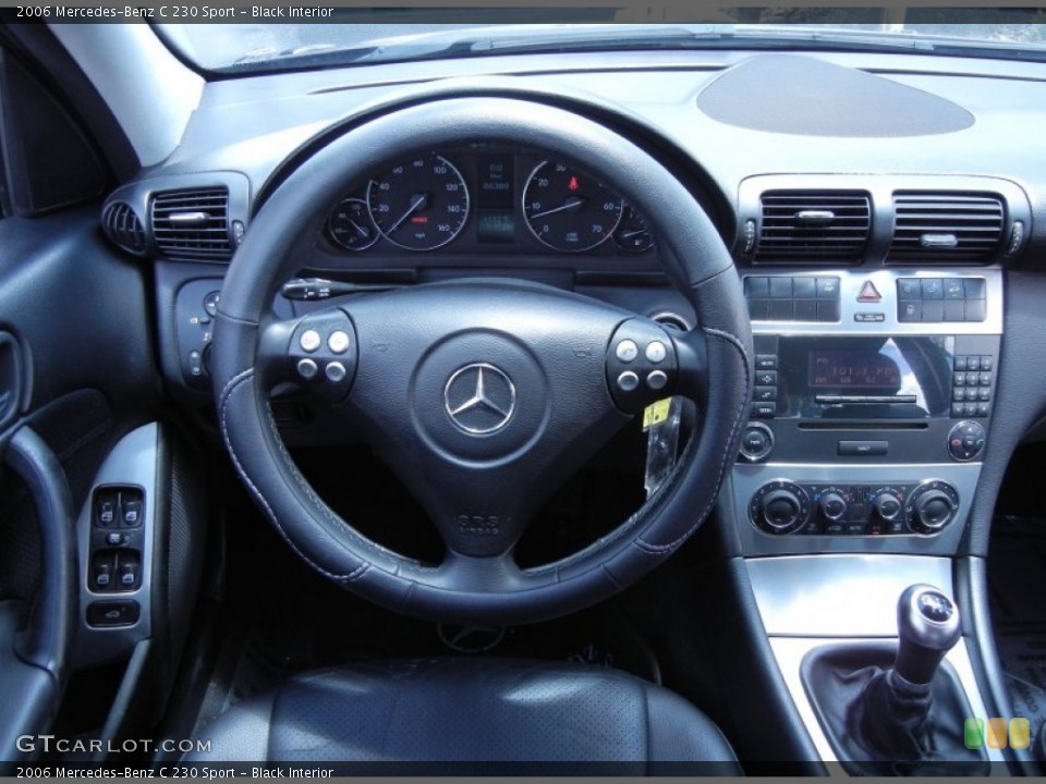 Black Interior Steering Wheel for the 2006 Mercedes-Benz C 230 Sport #68075792