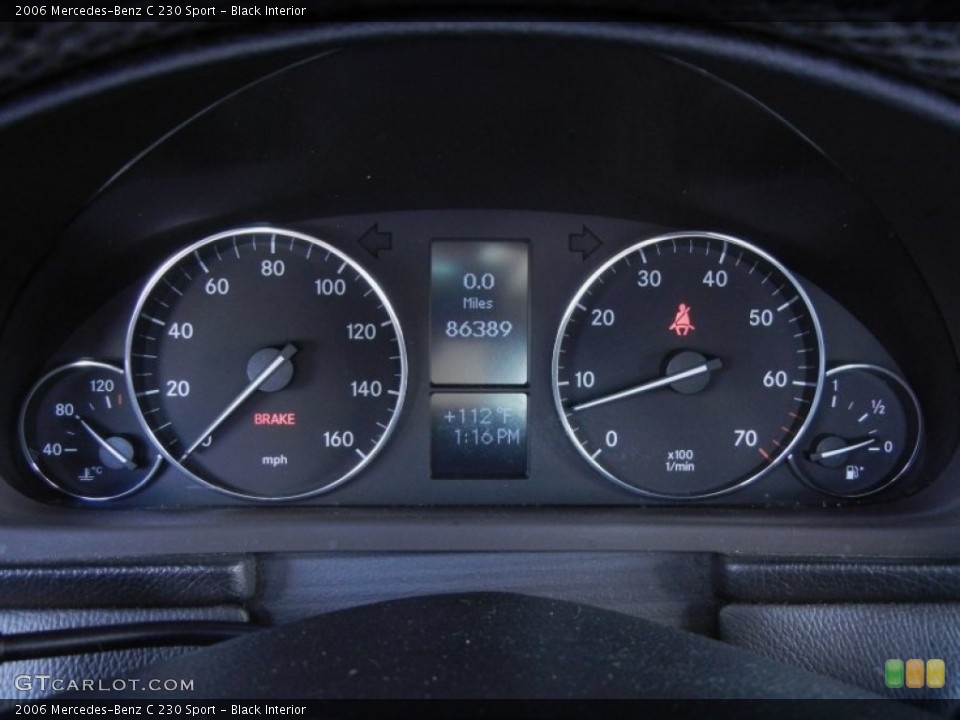 Black Interior Gauges for the 2006 Mercedes-Benz C 230 Sport #68075801
