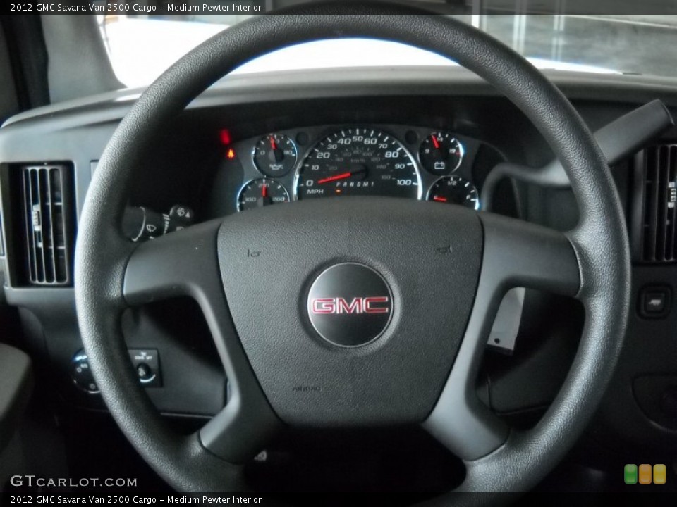 Medium Pewter Interior Steering Wheel for the 2012 GMC Savana Van 2500 Cargo #68087219