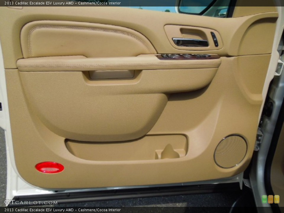 Cashmere/Cocoa Interior Door Panel for the 2013 Cadillac Escalade ESV Luxury AWD #68088755
