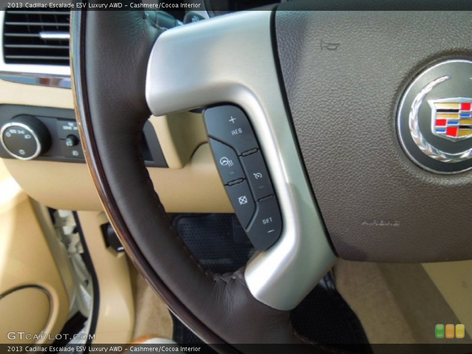 Cashmere/Cocoa Interior Controls for the 2013 Cadillac Escalade ESV Luxury AWD #68088773