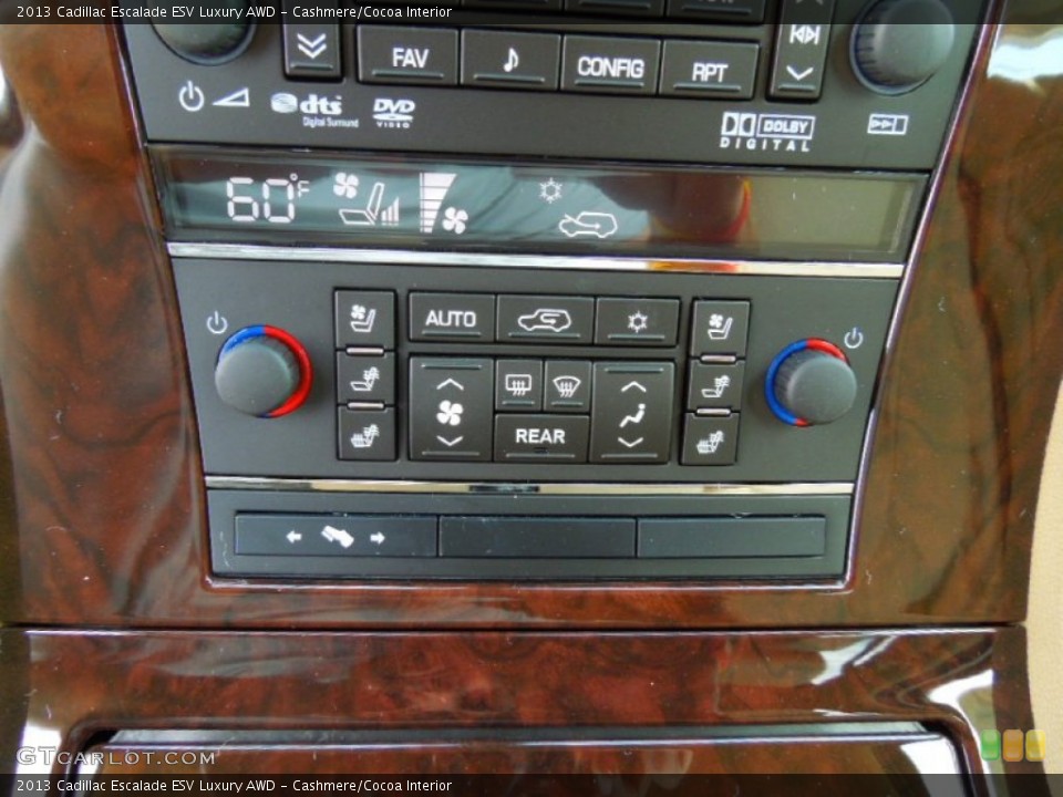 Cashmere/Cocoa Interior Controls for the 2013 Cadillac Escalade ESV Luxury AWD #68088779