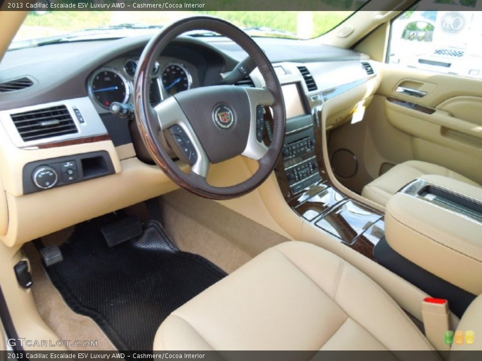 Cashmere/Cocoa Interior Prime Interior for the 2013 Cadillac Escalade ESV Luxury AWD #68088878