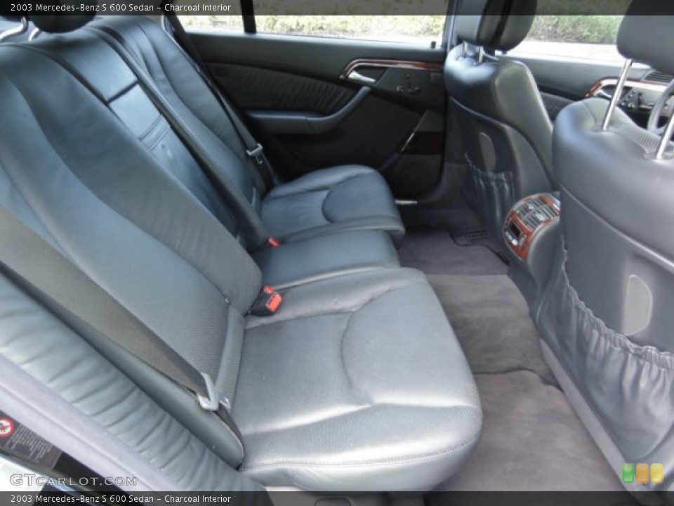 Charcoal Interior Rear Seat for the 2003 Mercedes-Benz S 600 Sedan #68094671