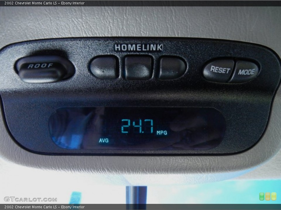 Ebony Interior Controls for the 2002 Chevrolet Monte Carlo LS #68095319