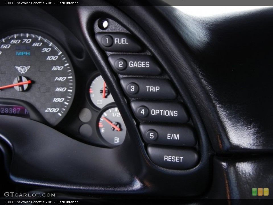 Black Interior Controls for the 2003 Chevrolet Corvette Z06 #68095565