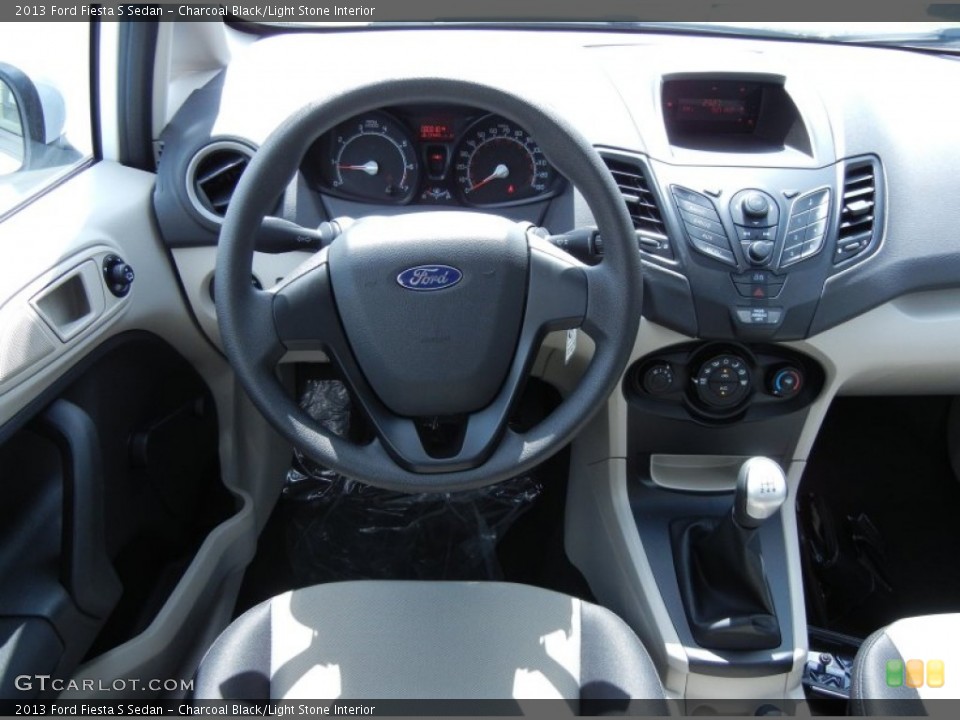 Charcoal Black/Light Stone Interior Dashboard for the 2013 Ford Fiesta S Sedan #68096762