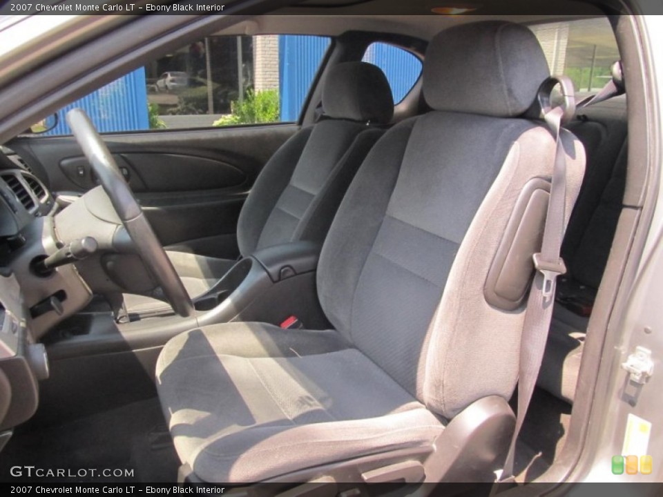 Ebony Black Interior Front Seat for the 2007 Chevrolet Monte Carlo LT #68099399