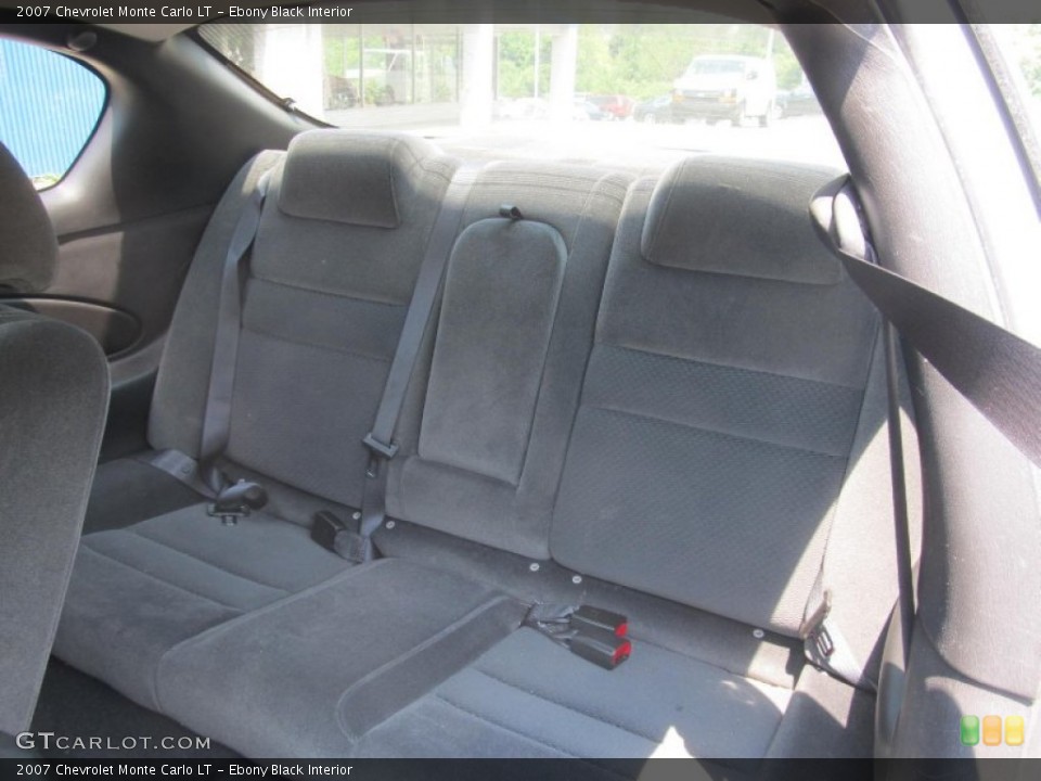 Ebony Black Interior Rear Seat for the 2007 Chevrolet Monte Carlo LT #68099408