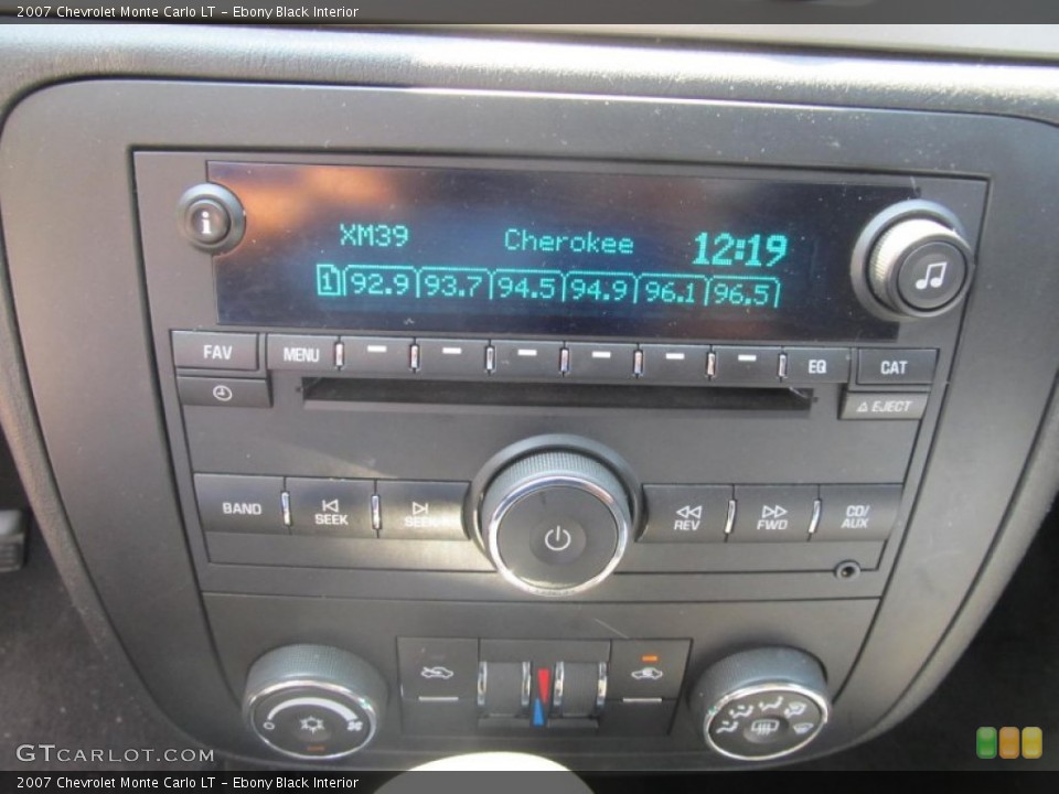 Ebony Black Interior Audio System for the 2007 Chevrolet Monte Carlo LT #68099425