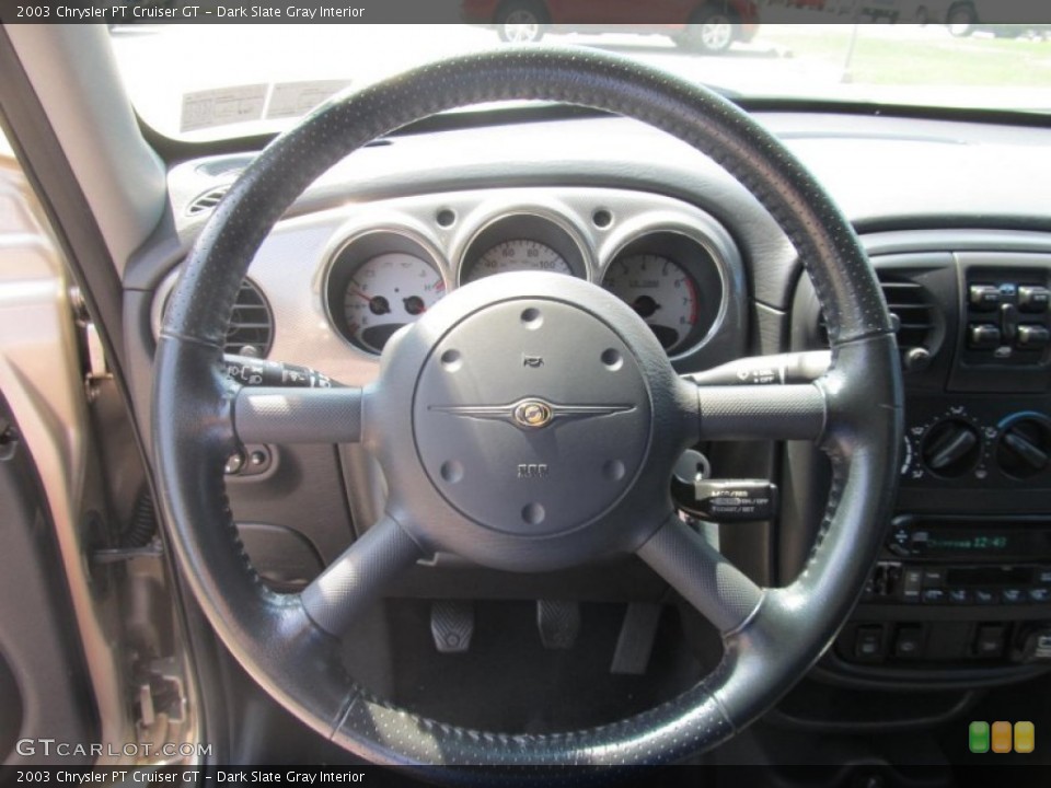 Dark Slate Gray Interior Steering Wheel for the 2003 Chrysler PT Cruiser GT #68099555