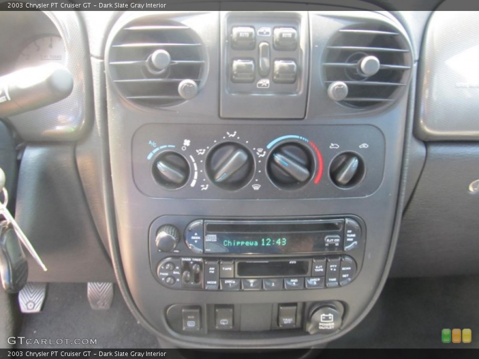 Dark Slate Gray Interior Controls for the 2003 Chrysler PT Cruiser GT #68099564