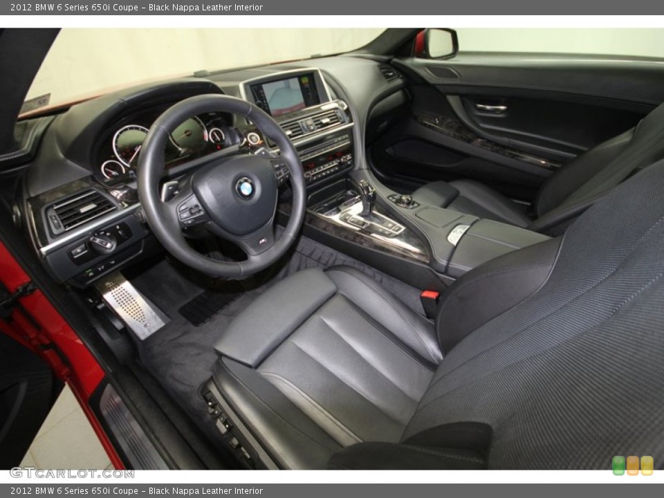 Black Nappa Leather Interior Prime Interior for the 2012 BMW 6 Series 650i Coupe #68102579